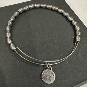 Alex and Ani Silver Beaded Expandable Bracelet